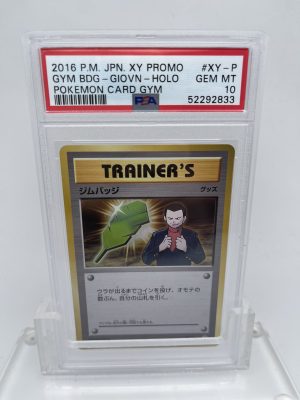 Japanse XY promo gym badge giovanni holo psa 10